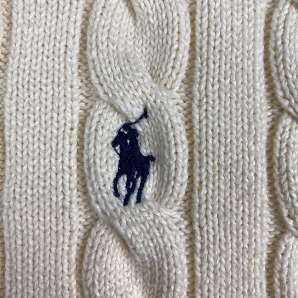 Polo Ralph Lauren Mens Sweater 4XB Cable Knit Cotton fisherman Preppy - Picture 3 of 16